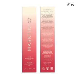 Masktini Metal Head‎ Gold Brightening Mask Vitamin C Pomegranate 1.7oz 50ml NEW